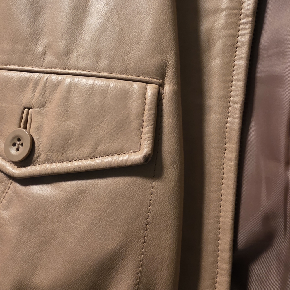 GAP Light Brown Leather Jacket - image 2